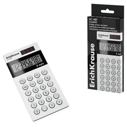 Калькулятор  8 разрядов 120х59 мм PC-987 Classic белый карманный 62009 Erich Krause