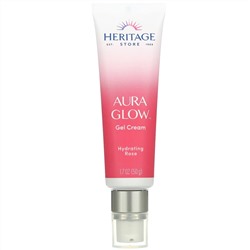 Heritage Store, Aura Glow Gel Cream, Hydrating Rose, 1.7 oz (50 g)