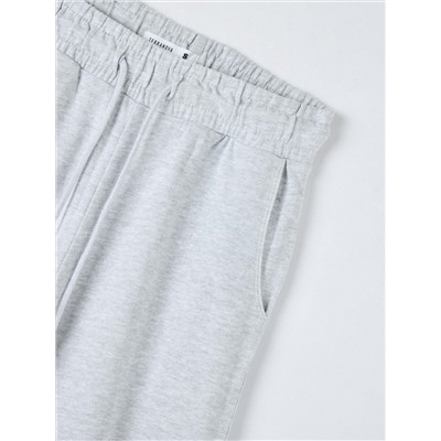 Спортивные брюки широкого кроя «wide leg» Светло-серый меланж