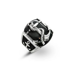 Мужское кольцо из серебра сердолик, ТМК-29