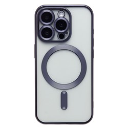Чехол-накладка - SM027 SafeMag для "Apple iPhone 15 Pro" (blue titanium) (232343)