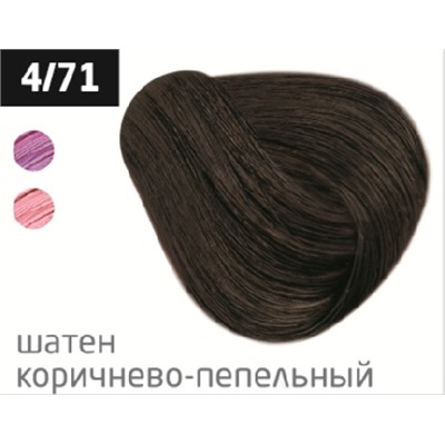 OLLIN COLOR  4/71 шатен коричнево-пепельный 60мл Перманентная крем-краска для волос