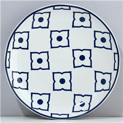 Тарелка керамическая «Марокко», 22.5 см, цвет белый