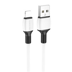 Кабель USB - Apple lightning Borofone BX84  100см 2,4A  (white)