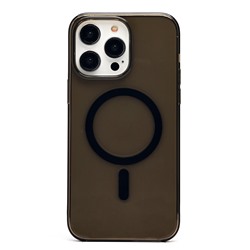 Чехол-накладка - PC Clear Case SafeMag для "Apple iPhone 14 Pro Max" (black)