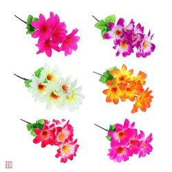 LADECOR Букет искусственных цветов в виде лилий двухцветных, 6 цветов