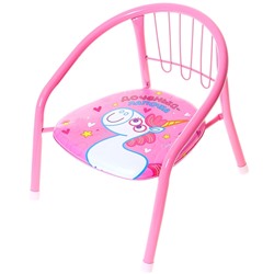 Детский стульчик с пищалкой «Доченька-лапочка», мягкое сиденье 27х27 см, высота до сиденья 16 см