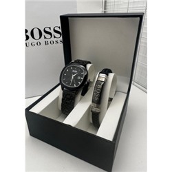 Подарочный набор для мужчины часы, браслет + коробка #21177527