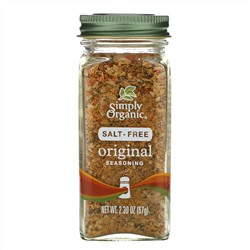Simply Organic, оригинальная приправа, без соли, 67 г (2,30 унции)