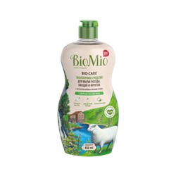 Экологичное средство для мытья посуды, овощей и фруктов c эфирным маслом мяты BioMio, 450 мл