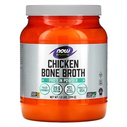 Now Foods, Sports, протеиновый порошок из куриного костного бульона, 544 г (1,2 фунта)