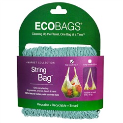 ECOBAGS, Коллекция Market, сетчатая сумка, с ручками 10 дюймов, голубой цвет, 1 сумка