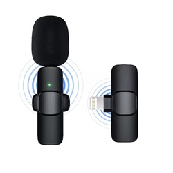 Микрофон - K9 с прищепкой для телефона, Lightning (black)