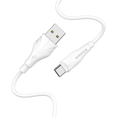Кабель USB - Type-C Borofone BX18  300см 3A  (white)