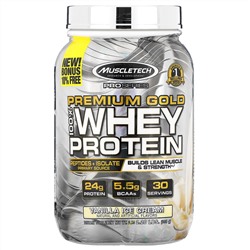 Muscletech, Pro Series, Premium Gold 100% Whey Protein, ванильное мороженое, 998 г (2,20 фунта)