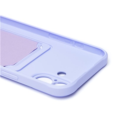 Чехол-накладка - SC304 c картхолдером для "Apple iPhone 16 Plus" (light violet) (234446)