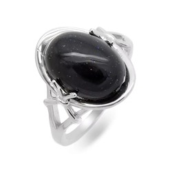 Кольцо из серебра авантюрин, МЦВА171