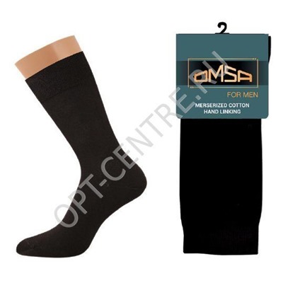 206 Classic OMSA Всесезонные муж носки из мерсеризованного хб.кеттельный шов,широкой резинкой.Усиление пятки и мыска.80%мерсир хб,20%па
