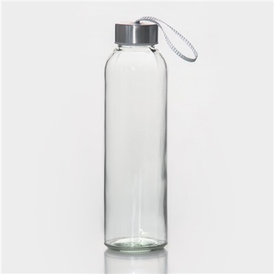 Бутылка для воды стеклянная в чехле Доляна «Ротанг», 500 мл, h=22 см
