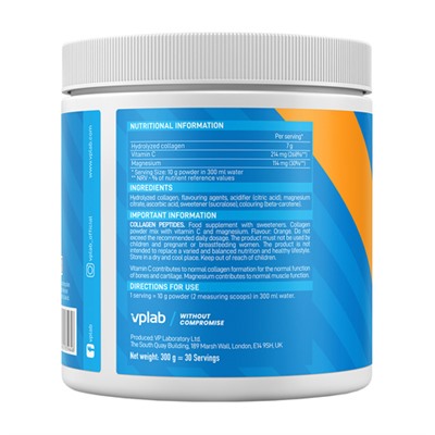 Коллаген "Collagen Peptides", апельсин VPLab, 300 г