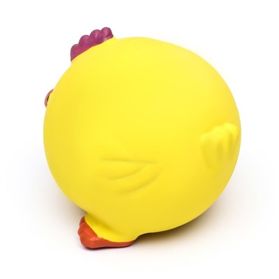Игрушка пищащая для собак из латекса "Циплёнок-Мяч", 8 см, жёлтая