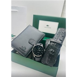 Подарочный набор для мужчины ремень, часы, кошелек + коробка #21134343