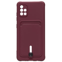 Чехол-накладка - SC304 с картхолдером для "Samsung SM-A515 Galaxy A51 4G" (bordo) (208737)