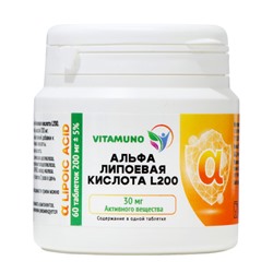 Альфа-липоевая кислота Vitamuno для похудения и детокса, 60 таблеток по 200 мг