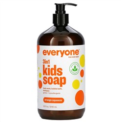 EO Products, Everyone for Every Body, 3 in 1 Kids Soap, Orange Squeeze, 32 fl oz (946 ml)
