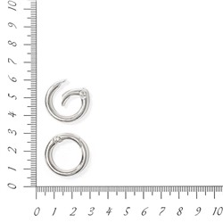 Кольцо разъемное 25мм (карабин) 10шт никель