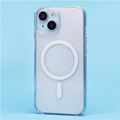 Чехол-накладка - PC Clear Case SafeMag для "Apple iPhone 15" (transparent)