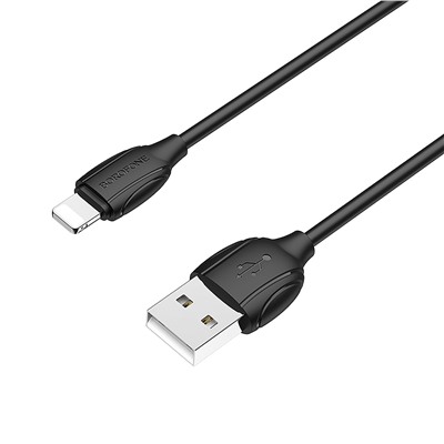 Кабель USB - Apple lightning Borofone BX19 (повр. уп)  100см 2,4A  (black)