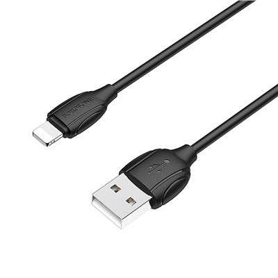 Кабель USB - Apple lightning Borofone BX19 (повр. уп)  100см 2,4A  (white)