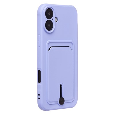 Чехол-накладка - SC304 c картхолдером для "Apple iPhone 16 Plus" (light violet) (234446)