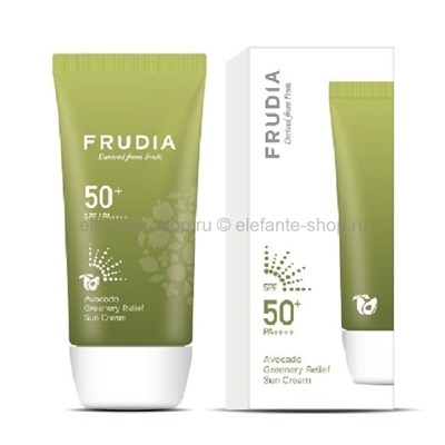 Солнцезащитный восстанавливающий крем с авокадо Frudia Avocado Greenery Relief Sun Cream Spf50+Pa++++ 50ml (51)