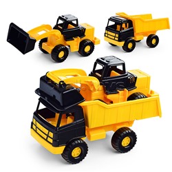 Набор транспортный: строительная техника «Медвежонок» (трактор + грузовик)