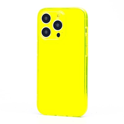 Чехол-накладка - SC344 для "Apple iPhone 14 Pro" (transparent/yellow) (232021)