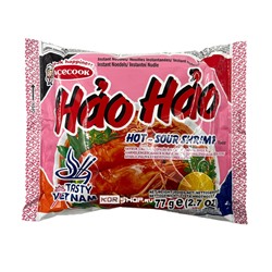 Лапша б/п HAO HAO со вкусом креветок в остро - кислом соусе Acecook, Вьетнам, 77 г