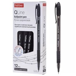 Ручка шариковая масляная "Q.line" черная 0.7 мм, игольч.пишущ.узел (081885) Хатбер