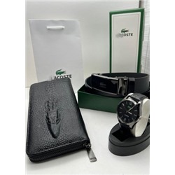 Подарочный набор для мужчины ремень, кошелек, часы + коробка #21247501