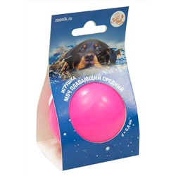 408147 Зооник Игрушка "Мяч плавающий" средний , 6,8 см, пластикат, розовый