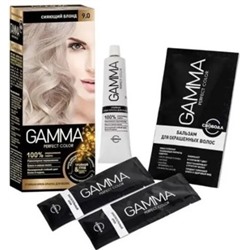 GAMMA PERFECT COLOR Стойкая крем-краска для волос тон 9.0 Сияющий блонд с окис.кремом 9% 50 мл