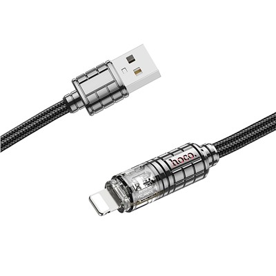 Кабель USB - Apple lightning Hoco U122  120см 2,4A  (black)