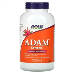 Now Foods, ADAM, превосходные мультивитамины для мужчин, 180 мягких таблеток