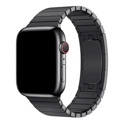 Ремешок - ApW34 металл блочный на застежке Apple Watch 38/40/41 mm (black)