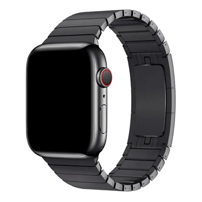 Ремешок - ApW34 металл блочный на застежке Apple Watch 38/40/41 mm (black)