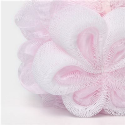 Мочалка - цветок CUPELLIA SPA, 50 гр, цвет бело-розовый