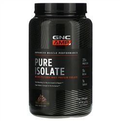 GNC, Pure Isolate, Micro-Filtered Whey Protein Isolate, Chocolate Frosting, 2.13 lb (966 g)