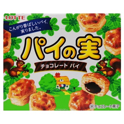 Бисквитное печенье со вкусом шоколада Pie No Mi Lotte, Япония, 73 г Акция