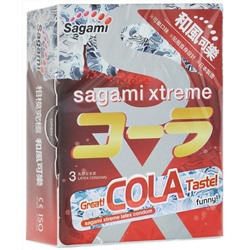 Ароматизированные презервативы Sagami Xtreme Cola  - 3 шт.